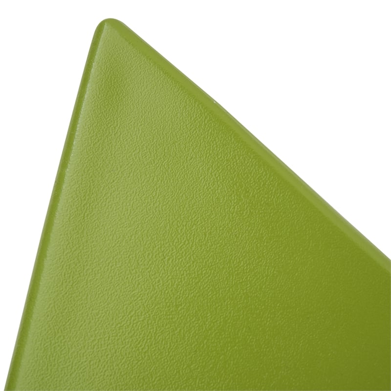 LeisureMod Randolph Modern Plastic Triangle End Table in Green