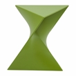 LeisureMod Randolph Modern Plastic Triangle End Table in Green