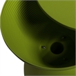 LeisureMod Boyd Modern Plastic Ribbed Round End Table in Green