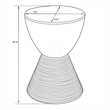 LeisureMod Boyd Modern Plastic Ribbed Round End Table in Light Gray