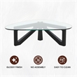 LeisureMod Imperial Triangle Coffee Table in Black
