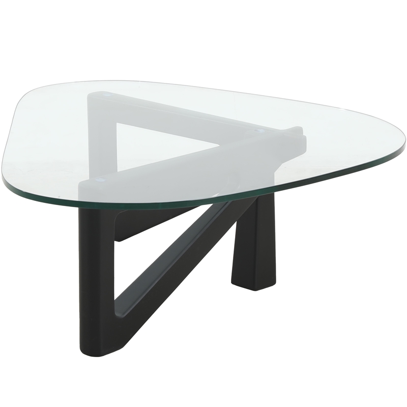 LeisureMod Imperial Triangle Coffee Table in Black