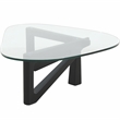 LeisureMod Imperial Triangle Coffee Table in Black
