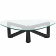 LeisureMod Imperial Triangle Coffee Table in Black