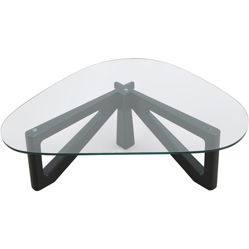 LeisureMod Imperial Triangle Coffee Table in Black