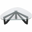 LeisureMod Imperial Triangle Coffee Table in Black