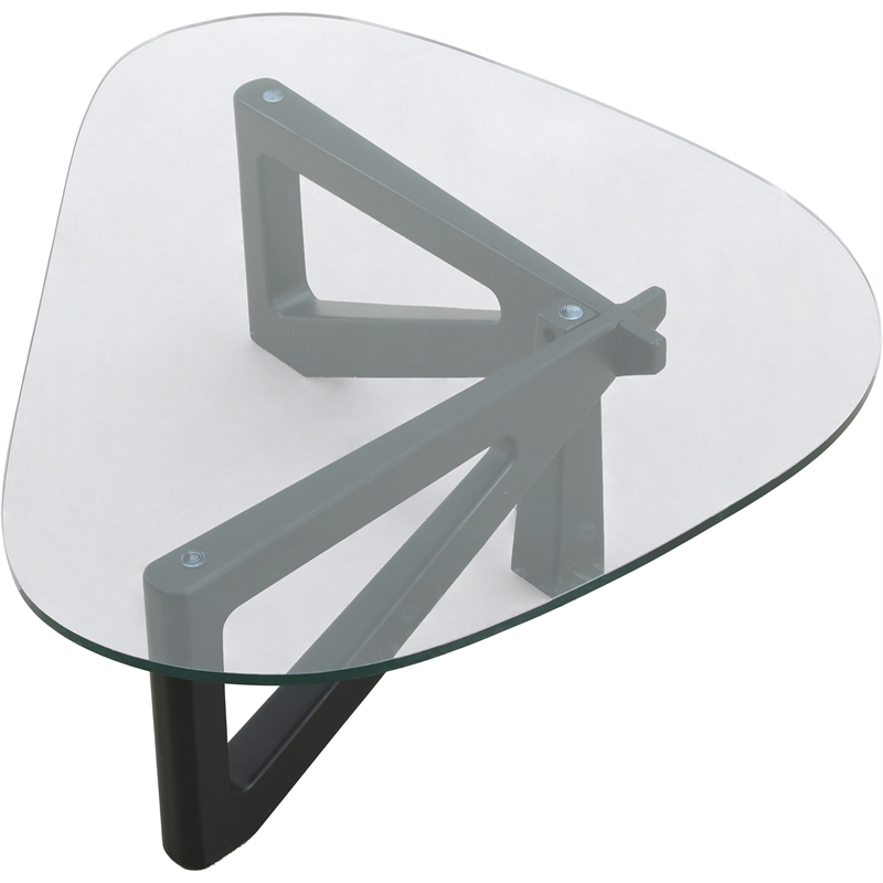 LeisureMod Imperial Triangle Coffee Table in Black