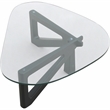 LeisureMod Imperial Triangle Coffee Table in Black