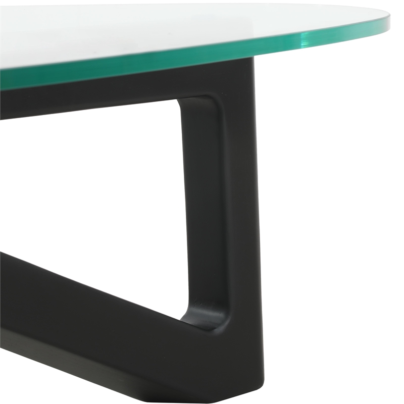 LeisureMod Imperial Triangle Coffee Table in Black