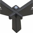 LeisureMod Imperial Triangle Coffee Table in Black