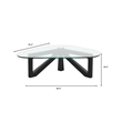 LeisureMod Imperial Triangle Coffee Table in Black