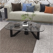 LeisureMod Imperial Triangle Coffee Table in Black