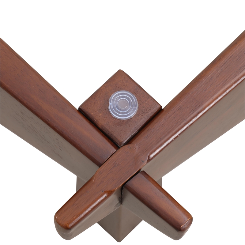 LeisureMod Imperial Triangle Coffee Table in Dark Walnut