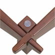 LeisureMod Imperial Triangle Coffee Table in Dark Walnut