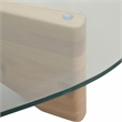 LeisureMod Imperial Triangle Coffee Table in Natural Wood