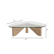LeisureMod Imperial Triangle Coffee Table in Natural Wood