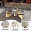LeisureMod Imperial Triangle Coffee Table in Natural Wood