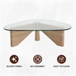 LeisureMod Imperial Triangle Coffee Table in Natural Wood
