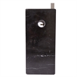 LeisureMod Modern Arco Stainless Steel Floor Lamp with Marble Cube Base in Black