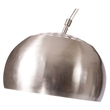 LeisureMod Modern Arco Stainless Steel Floor Lamp with Marble Cube Base in Black