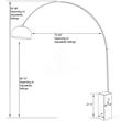 LeisureMod Modern Arco Stainless Steel Floor Lamp with Marble Cube Base in Black
