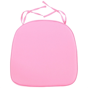 LeisureMod Modern Dining Chair Fabric Cushions With Ties in Pink