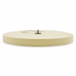 LeisureMod Manchester Classy Round Silent Wood Wall Clock in Yellow Cream