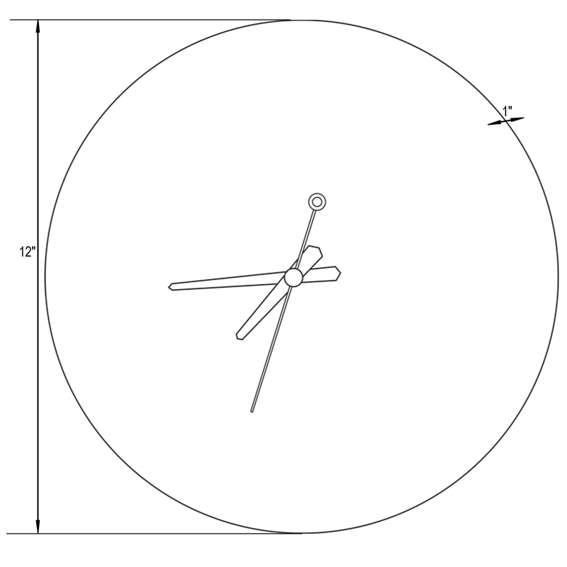 LeisureMod Manchester Classy Round Silent Wood Wall Clock in Yellow Cream