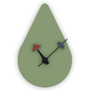 leisuremod manchester teardrop silent non-ticking wood wall clock mint green