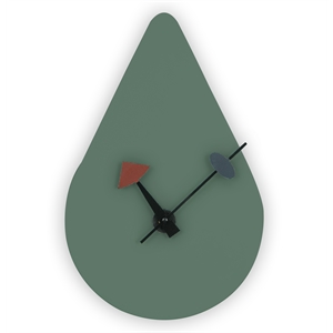 leisuremod manchester teardrop silent non-ticking wood wall clock ocean green