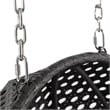 LeisureMod Outdoor Modern Wicker Hanging Double Egg Swing Chair in Charcoal Blue