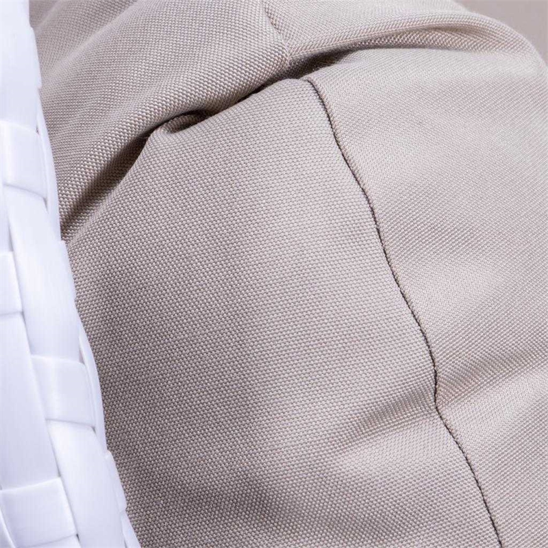 LeisureMod Outdoor Modern Wicker Hanging Double Egg Swing Chair in White