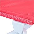 LeisureMod 3 PcModern Outdoor Sling Bistro Metal Folding Table Chairs Set in Red
