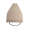LeisureMod Durable Patio Brown Fabric Hanging Egg Swing Chair Canvas Cover