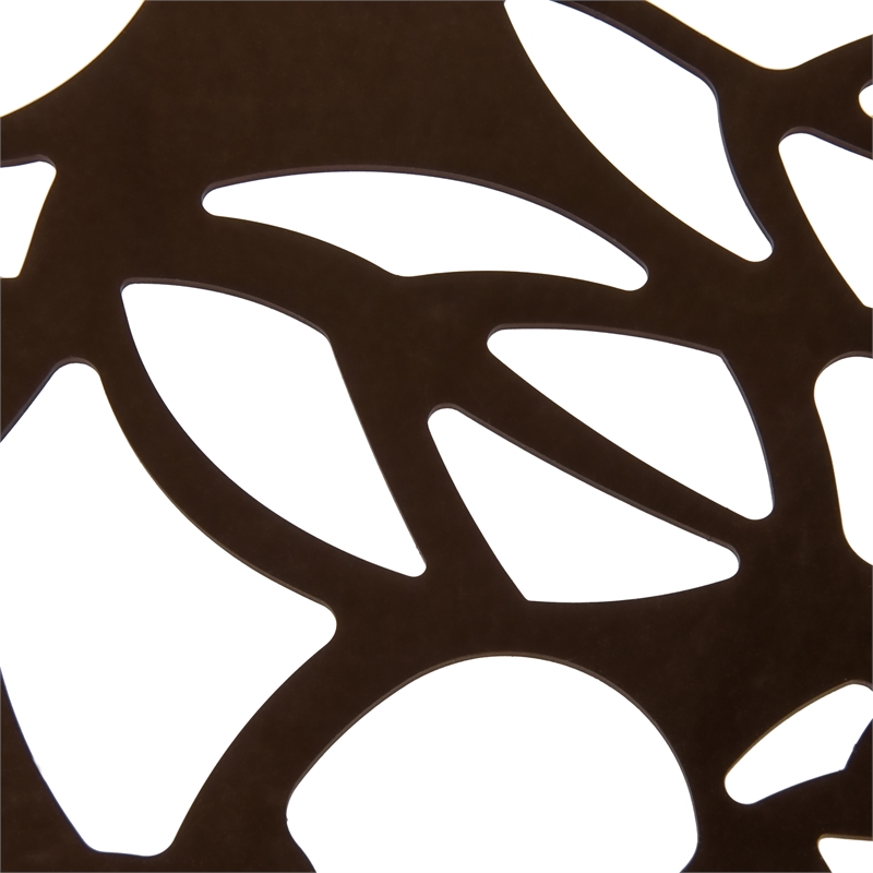 LeisureMod Devon Modern Glass Top Brown Aluminum Base Outdoor 23