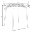 LeisureMod Devon Modern Glass Top Aluminum Base Outdoor 31.1