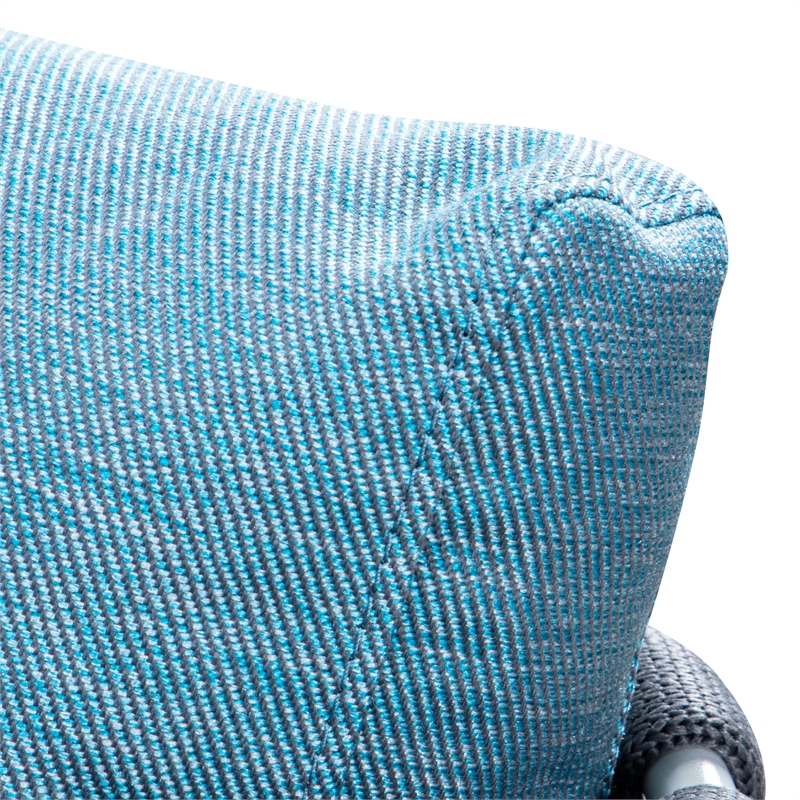 LeisureMod Spencer Outdoor Patio Rope Frame Loveseat With Cushions in Gray