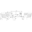 LeisureMod Spencer Outdoor Patio Rope Frame Loveseat With Cushions in Gray