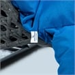LeisureMod Outdoor Charcoal Wicker Hanging Double Egg Swing Chair in Blue