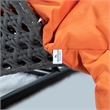 LeisureMod Outdoor Charcoal Wicker Hanging Double Egg Swing Chair in Orange