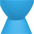 LeisureMod Boyd Modern Plastic Ribbed Round End Table in Blue