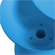LeisureMod Boyd Modern Plastic Ribbed Round End Table in Blue
