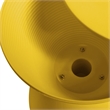 LeisureMod Boyd Modern Plastic Ribbed Round End Table in Yellow