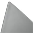 LeisureMod Randolph Modern Plastic Triangle End Table in Gray