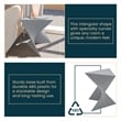 LeisureMod Randolph Modern Plastic Triangle End Table in Gray