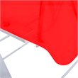 LeisureMod Modern Menno Acrylic Chrome Dining Folding Chair in Red Set of 2