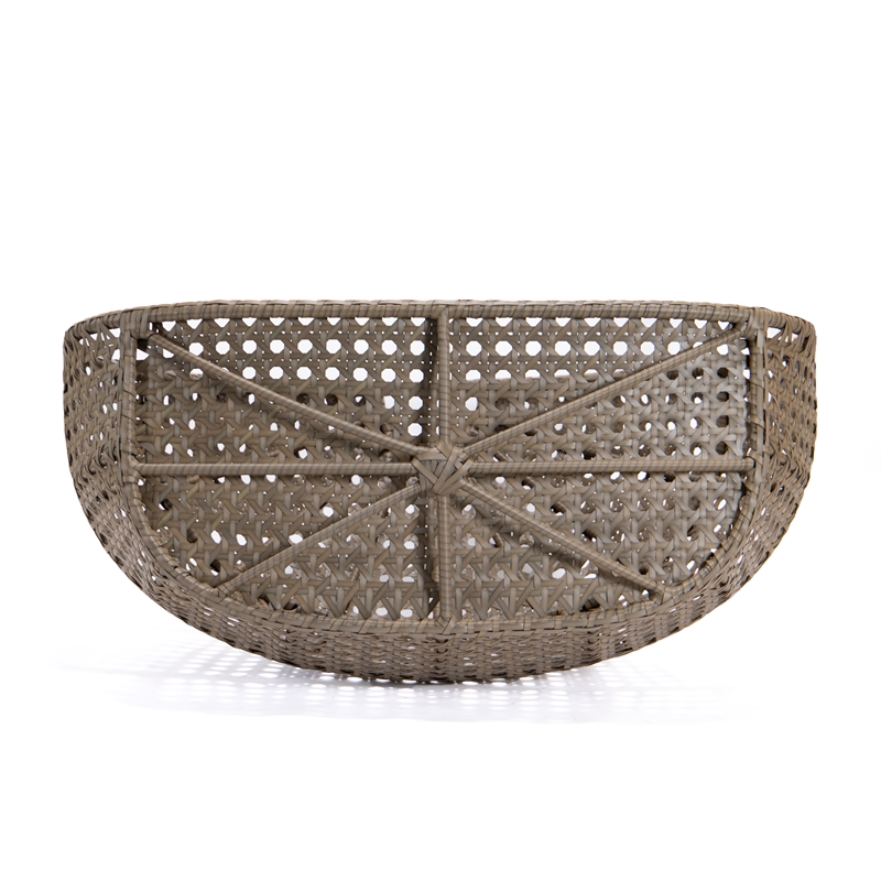 LeisureMod Beige Wicker Double 2-Person Hanging Egg Swing Chair in Green