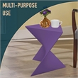 LeisureMod Randolph Modern Plastic Triangle End Table in Purple