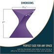 LeisureMod Randolph Modern Plastic Triangle End Table in Purple