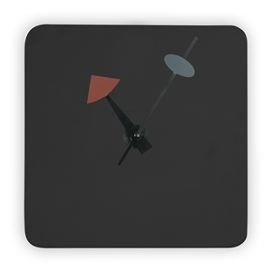 leisuremod manchester classy square silent non-ticking wall clock in black